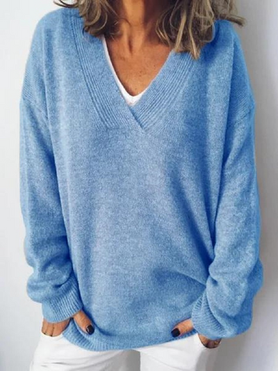 Monika | Pullover in Cashmere con Scollatura a V