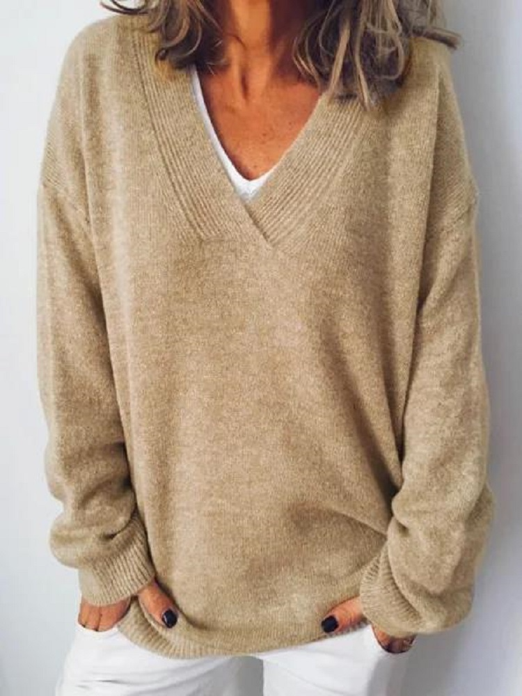 Monika | Pullover in Cashmere con Scollatura a V