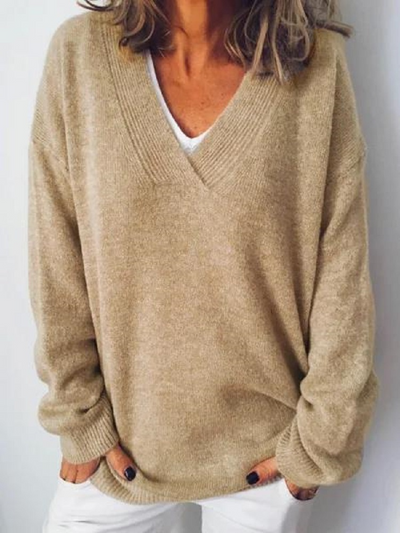 Monika | Pullover in Cashmere con Scollatura a V