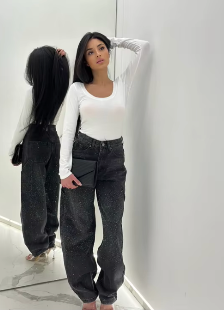 Martina | Jeans a diamante