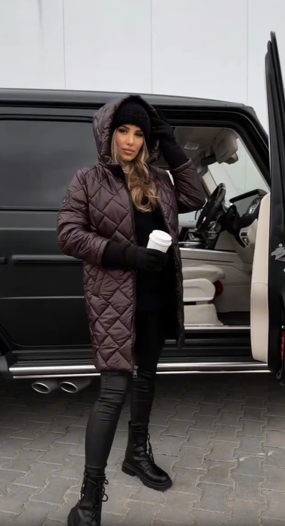 Bogna | Giacca a Piuma Elegante e Trapuntata Con Cappuccio