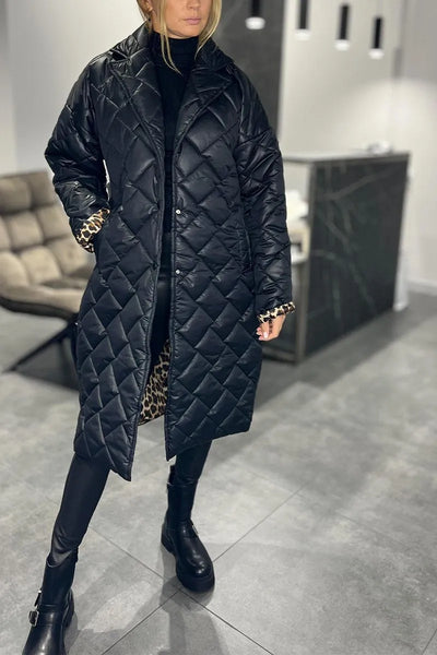 Ofira | Cappotto Reversibile con Fodera Leopardata