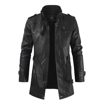 Orlando | Elegante giacca da biker in pelle lunga